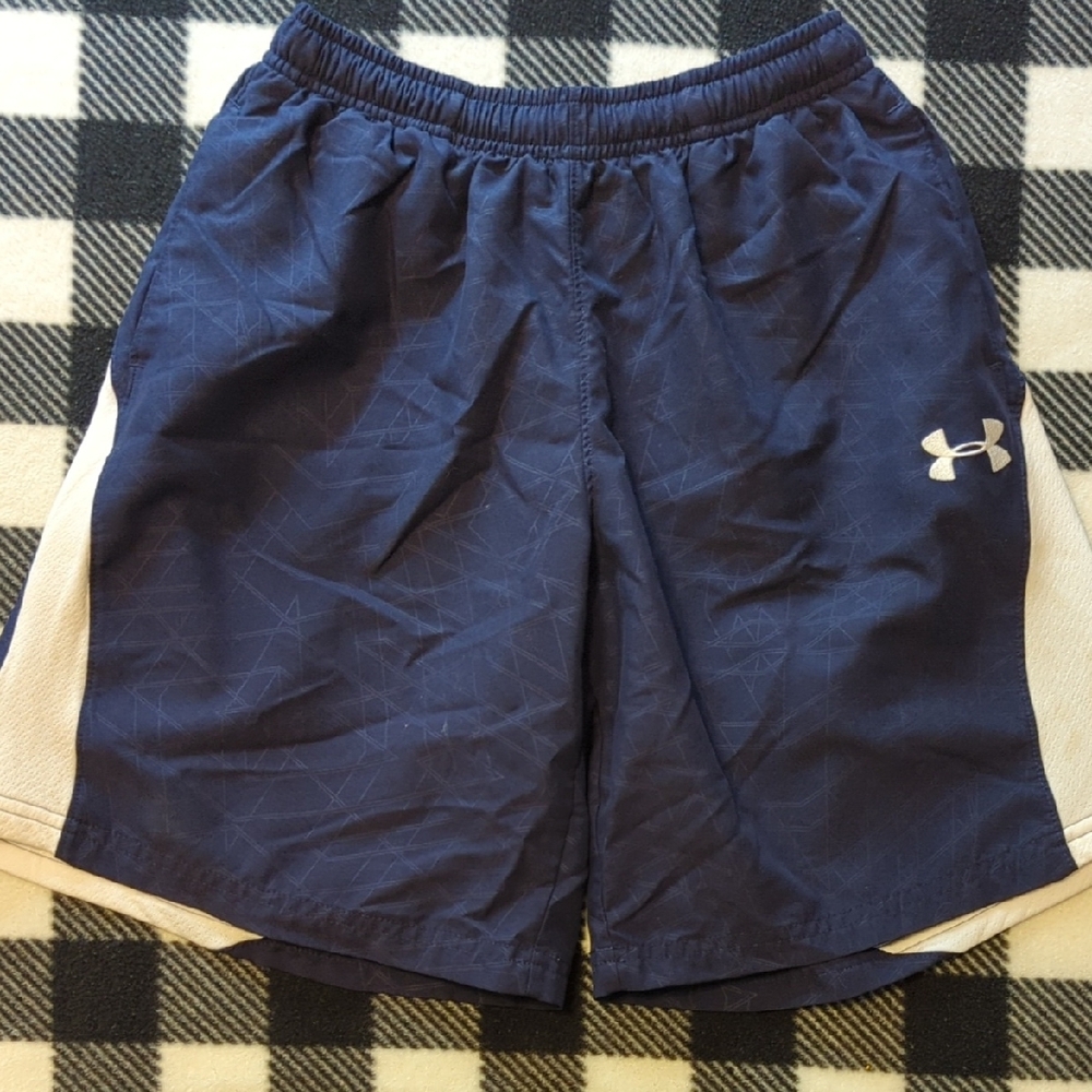 Under Armour Kids Navy and White Shorts